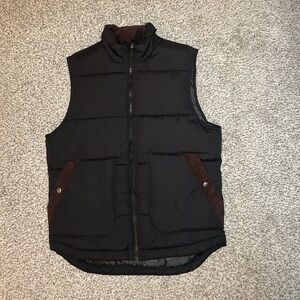 St. John's Bay Black and Brown Puffer Vest